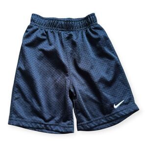 Toddler Boys Nike Dri-Fit Mini Swoosh Logo Navy Blue Mesh Athletic Shorts  Sz 2T